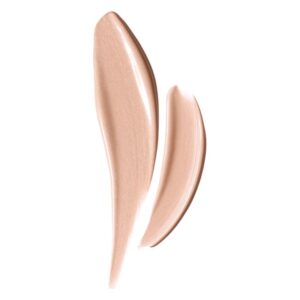 Zwei cremige Make-up-Farben in sanften Nude-Tönen auf einer glatten Oberfläche.