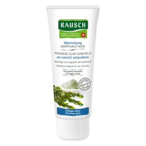 Tube mit einer Kopfhautmaske auf Basis von Meeresalgen, zur Beruhigung und Regulierung der Kopfhaut.