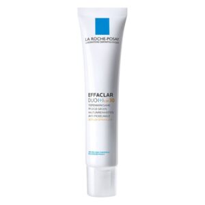 Rohr mit Gesichtscreme von La Roche-Posay, Inhalt zur Behandlung von Unreinheiten, mit UV-Schutz.
