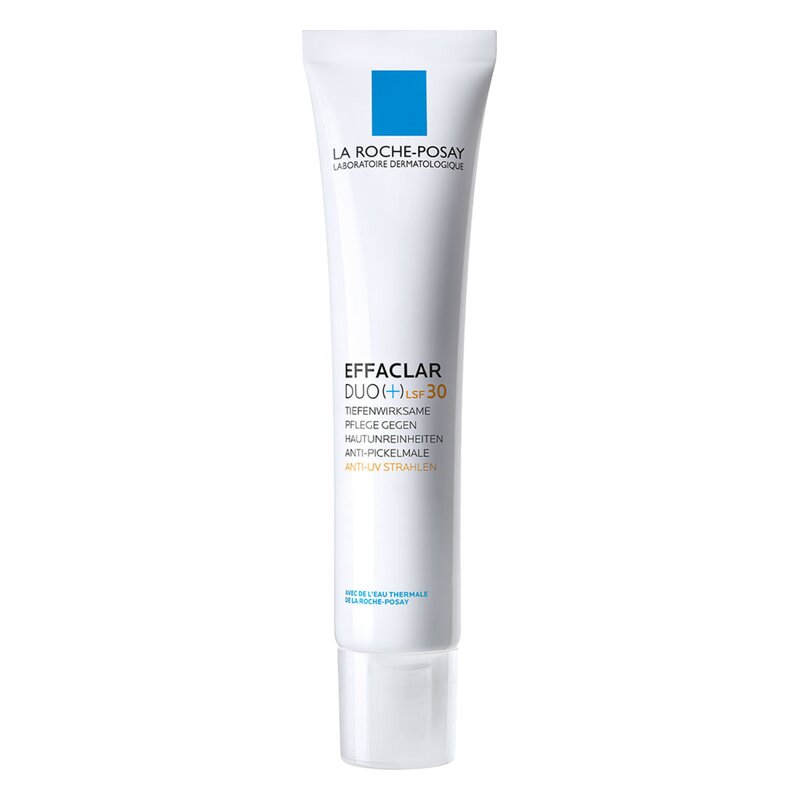 Rohr mit Gesichtscreme von La Roche-Posay, Inhalt zur Behandlung von Unreinheiten, mit UV-Schutz.