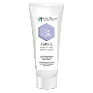 Tube mit Hautschutz- und Kälteschutzcreme von Adler Pharma, für Wetterbedingungen und Narbenpflege ohne Duftstoffe.