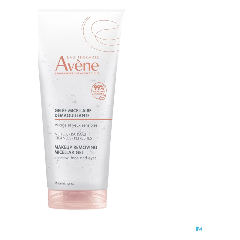 Eine Tube Gelée Micellaire von Avène für die sanfte Reinigung von Gesicht und Augen, 99% natürliche Inhaltsstoffe.