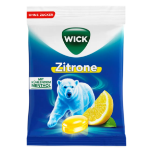 WICK Zitrone Hustenbonbons mit Menthol zuckerfrei
