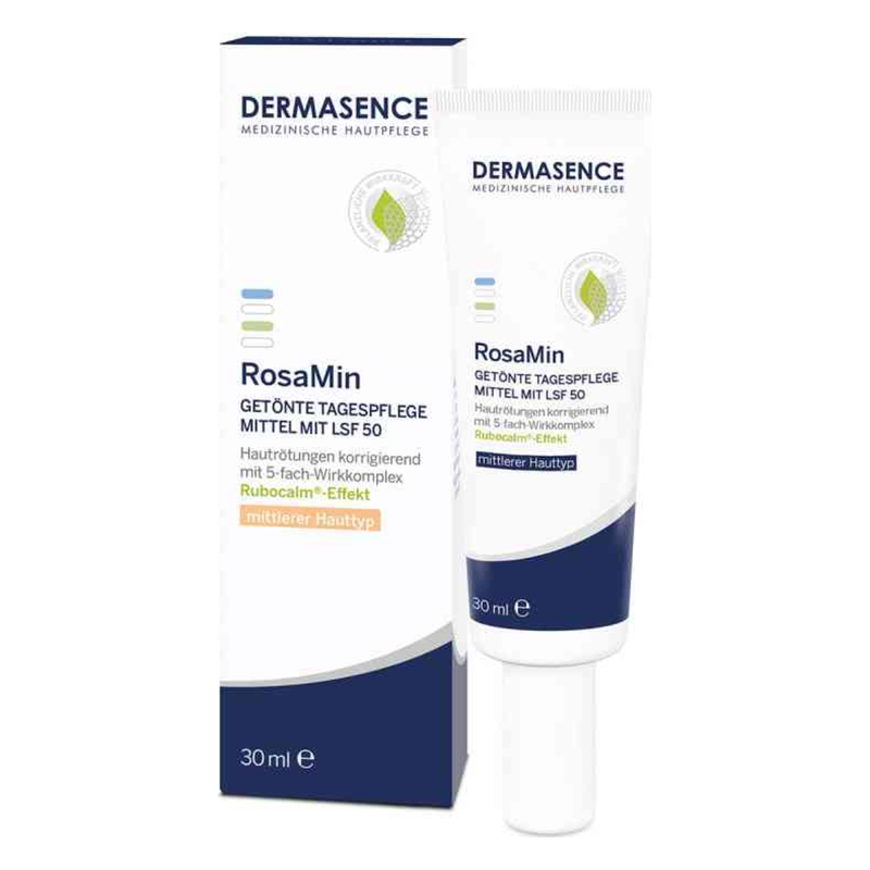 DERMASENCE RosaMin Getönte Tagespflege mittel mit LSF 50